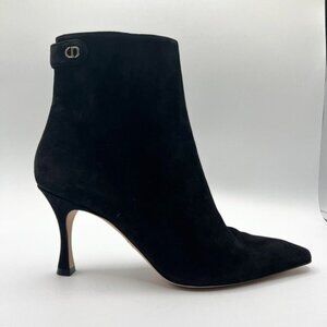 Christian Dior Black Dior Attract Heeled Ankle Boot with CD Logo New without Box